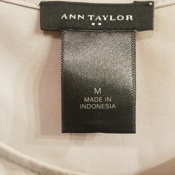 Cream sheer Ann Taylor tank - Picture 3 of 3